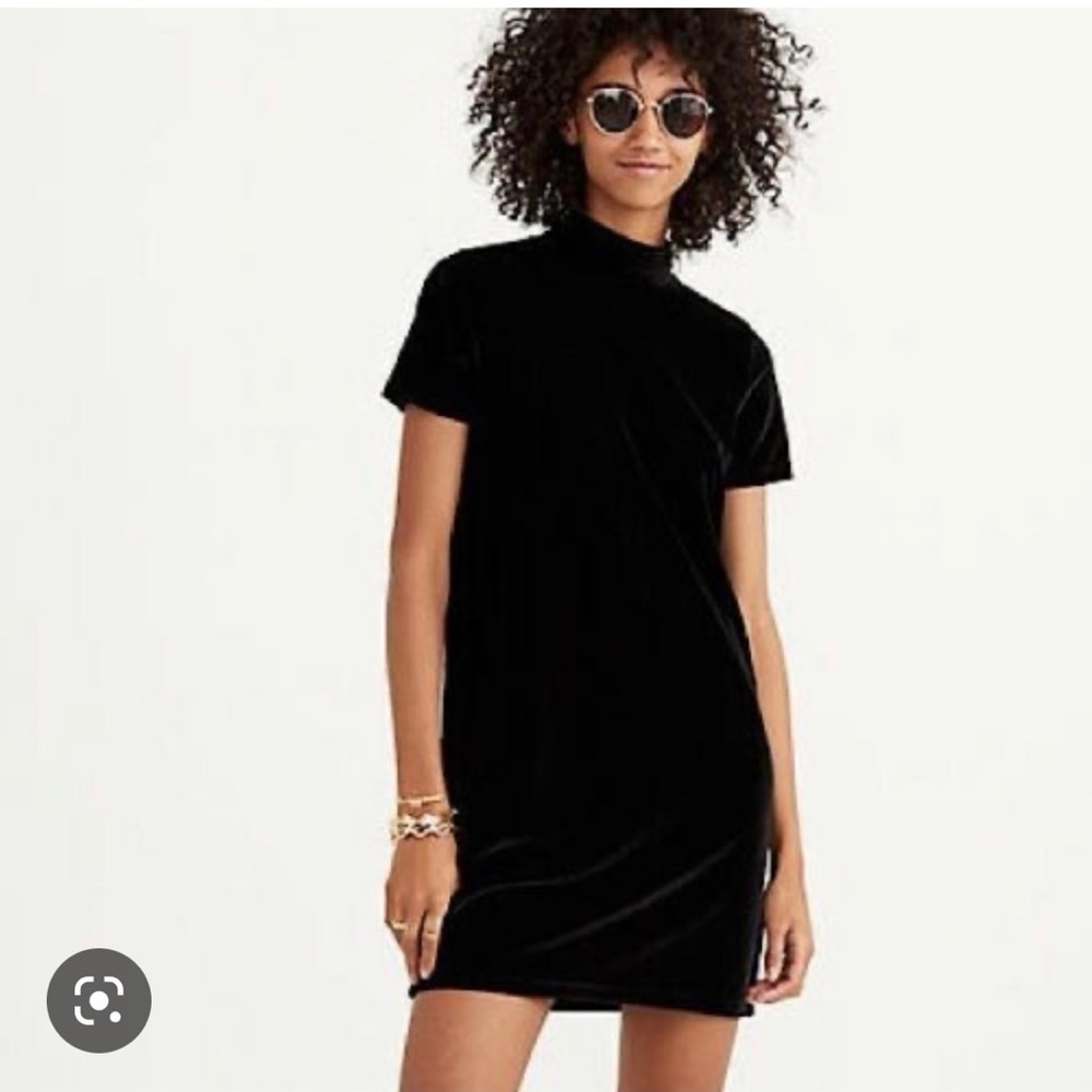 Madewell Velvet Mock-neck dress